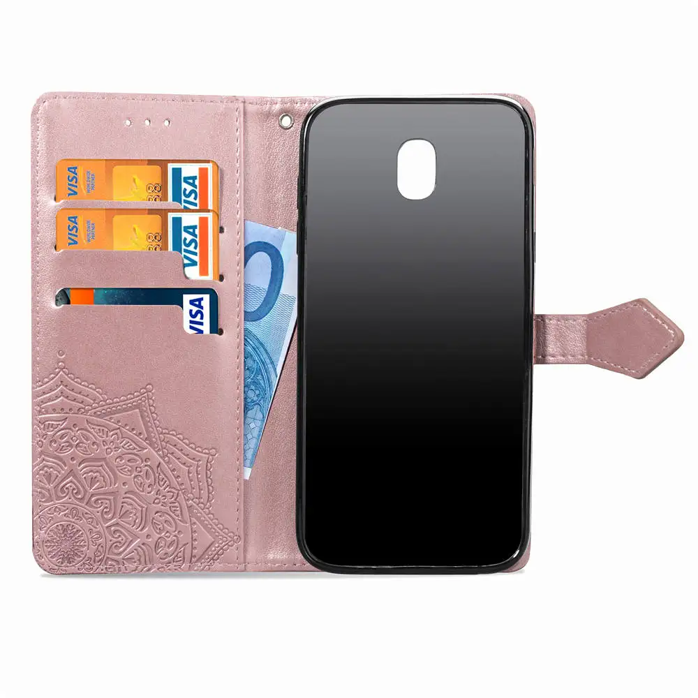 Чехол для Samsung Galaxy J3 2016 2017 2018 откидной книжка в стиле ретро кожаный чехол бумажник