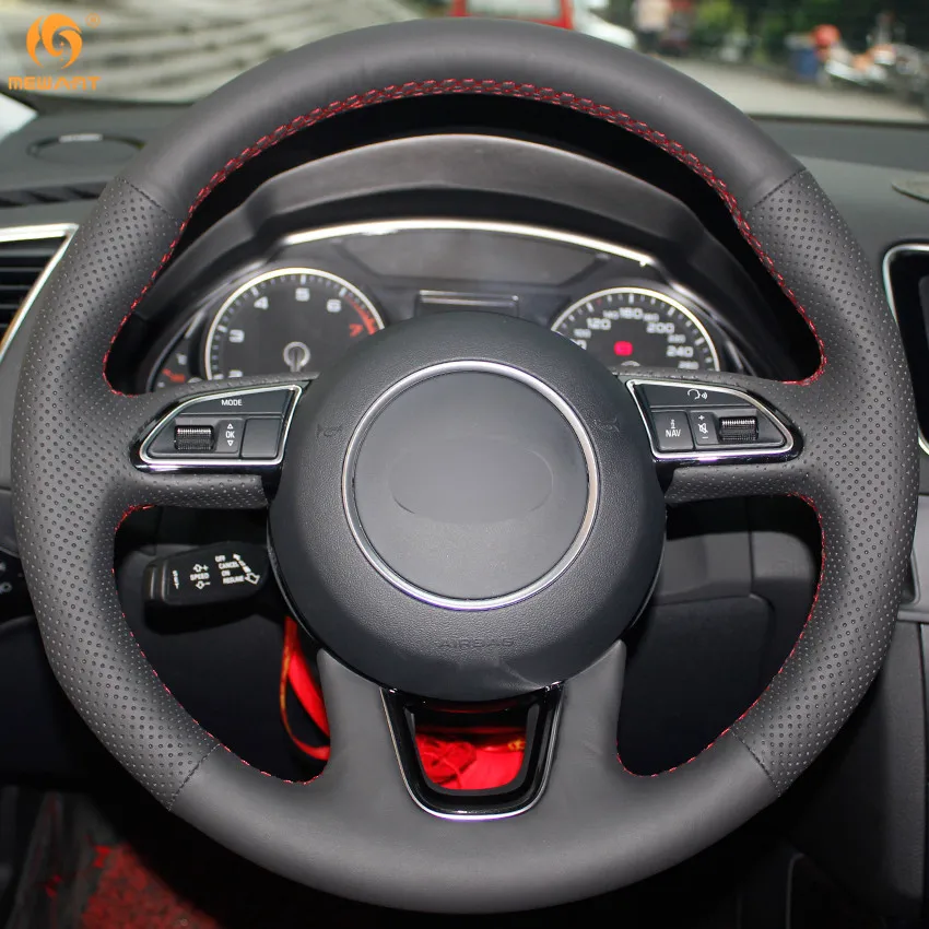 MEWANT черная искусственная кожа зеркальные детали для Audi Q3 Q5 2013 2014 2015 аксессуары