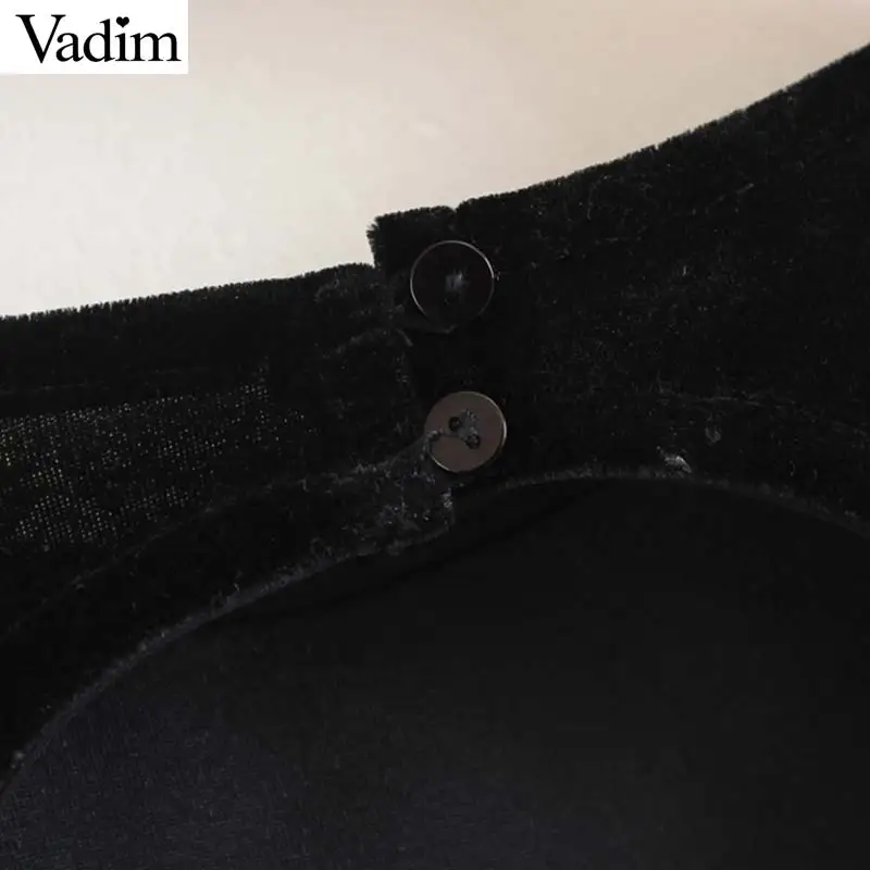 Vadim женские велюровые комбинезоны с бисером длинным рукавом сексуальные