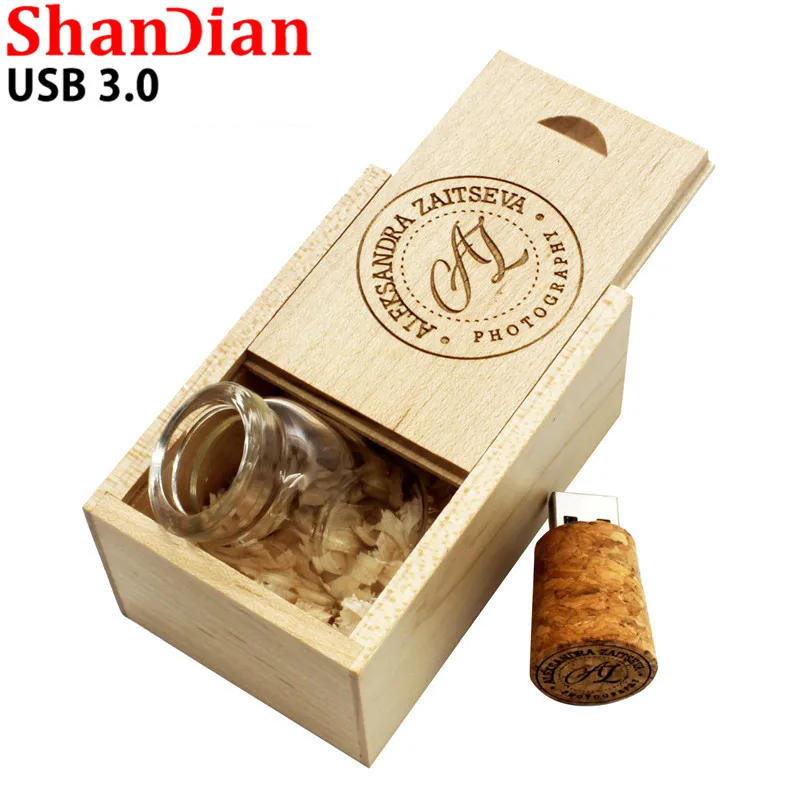 USB флеш накопитель SHANDIAN в деревянной коробке 4/8/16/32 ГБ|USB флэш-накопители| |