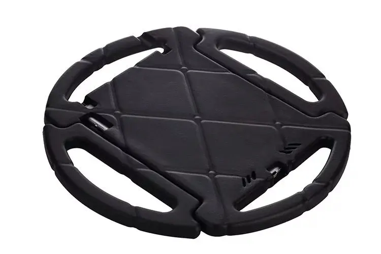 Черный Мультфильм 3D колеса дети ручка Обложка для IPad Mini 1 2 3 4 мягкая пена EVA противоударный стенд держатель чехол для IPad Mini 4+ Стилус бесплатно - Цвет: Черный