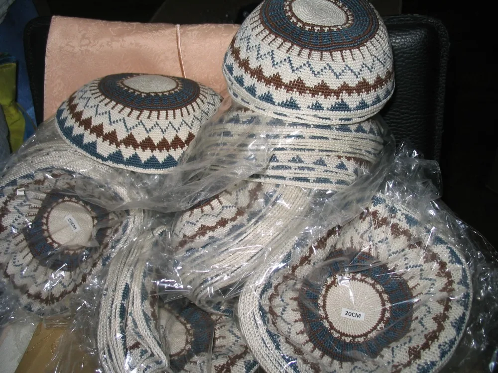 Высокое качество ручной работы трикотажные YARMULKE KIPPAH большой размер 3 шт в партии