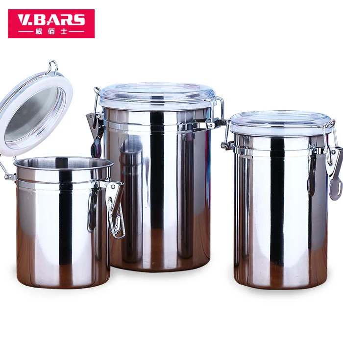 Нержавеющая сталь хранения Герметичные банки сухофрукты кофе молоко порошок