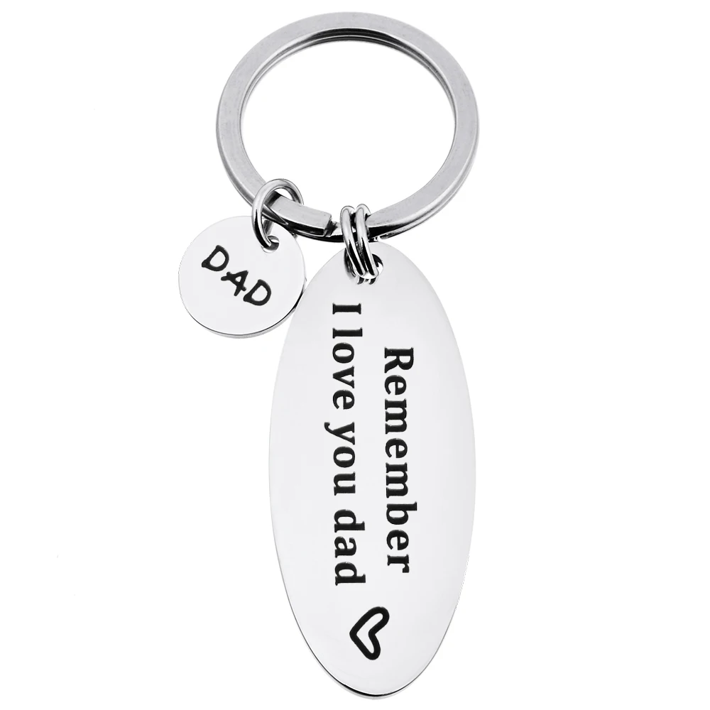 2019 Trendy Customized Stainless Steel Keychain Single-sided Engraving Letters Key Ring Ladies DIY Jewelry Men's Gift Private |