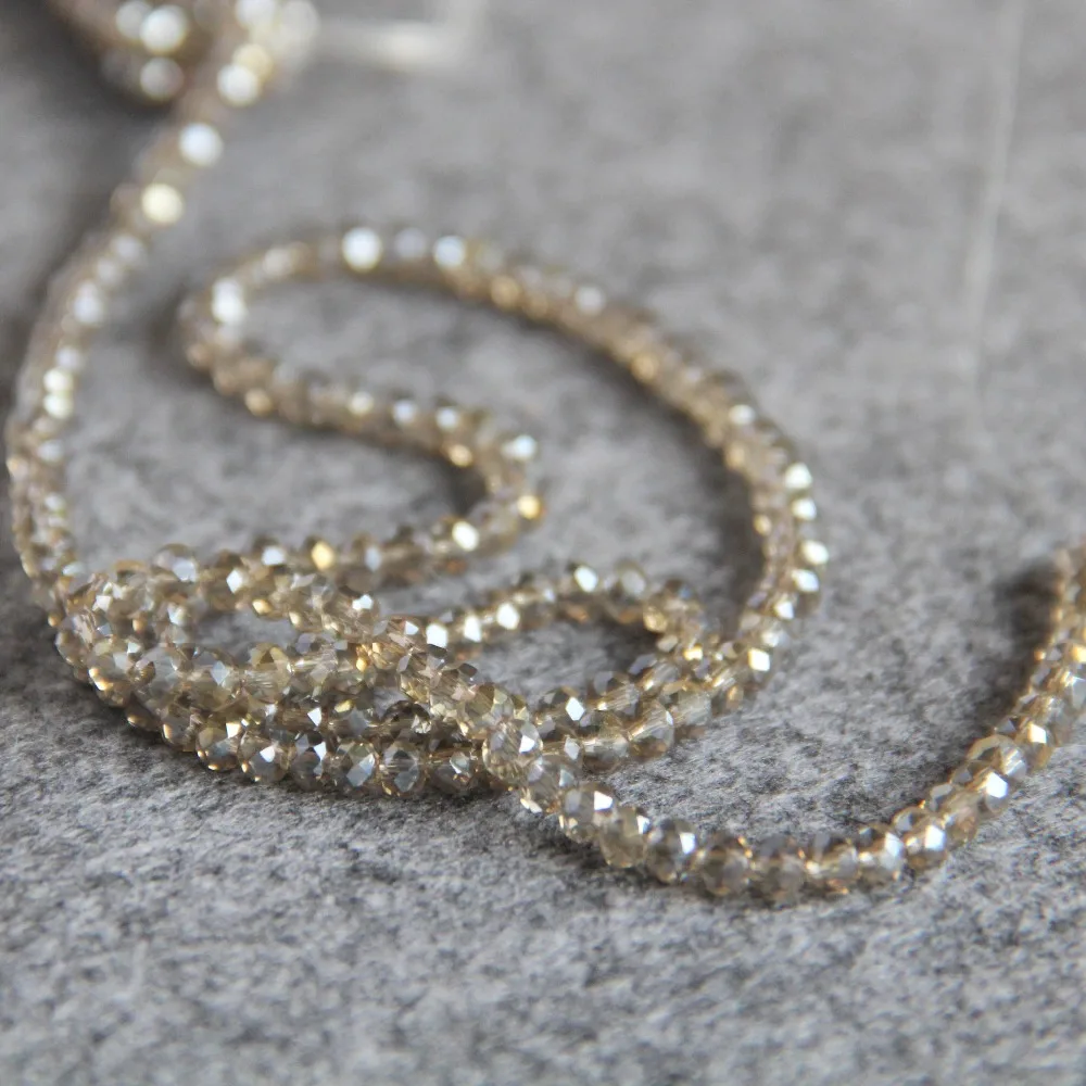 Цветные стеклянные Хрустальные Бусины 3 х4 мм граненые AB + 15 дюймов | Украшения и