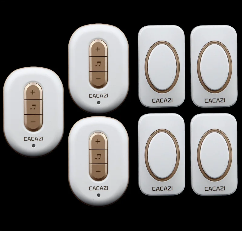 Бесплатная доставка! 4 передатчик + 3 Приемник Новый Беспроводной Дверной Звонок С