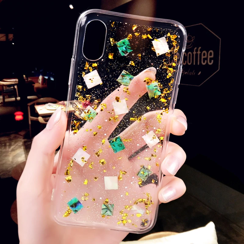 Чехол для телефона Manderm iPhone 6 6s 7 8 Plus X Модный Блестящий Мягкий ТПУ чехол милый