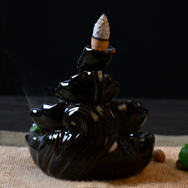 Ретро Керамическая ароматическая горелка с 5 шт. сандалового дерева ладана