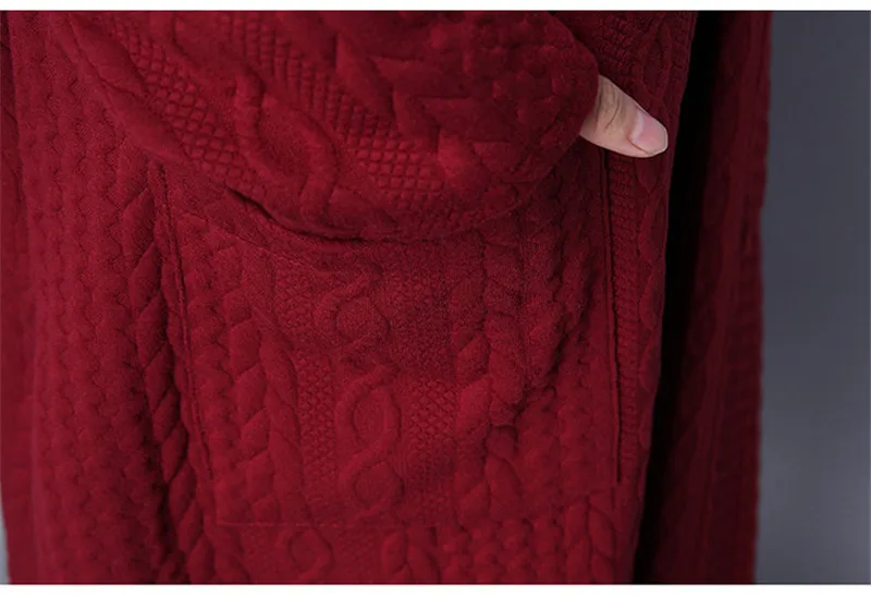 

Autumn Long Cardigans Tops Solid Cotton Knit Sweater Women Slim Thick Open stitch Sweater with Pocket Fashion Girls 2019 Korean