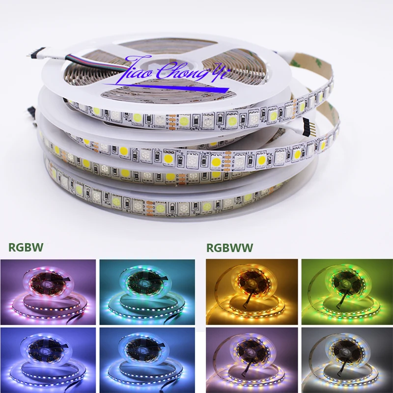 

DC12V LED Strip 5050 96LEDs/m 5M/lot RGBW RGBWW Super Bright 5050 LED Flexible Strip Light RGB + White IP20 IP65 Waterproof