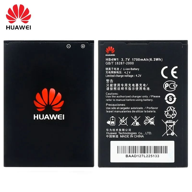 100% Оригинальный аккумулятор Huawei HB4W1 1700 мАч для Ascend Y210 Y210C G510 G520 G525 C8813 C8813Q T8951 U8951D