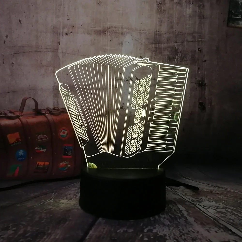 

3D Lamp Accordion USB Touch LED Table Light 7 color Change Novelty 3D Desk Bedroom Wireless Flashlight Child Birthday Xmas toyss