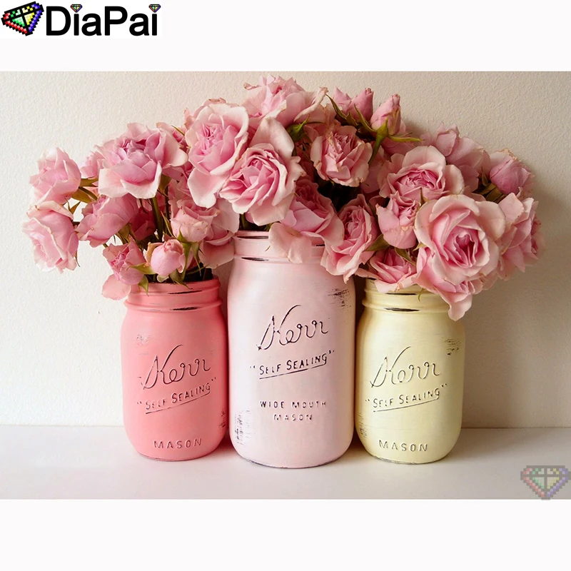 

DIAPAI 100% квадратная/круглая дрель 5D DIY Алмазная картина "Цветочный пейзаж" Алмазная вышивка крестиком 3D декор A21583