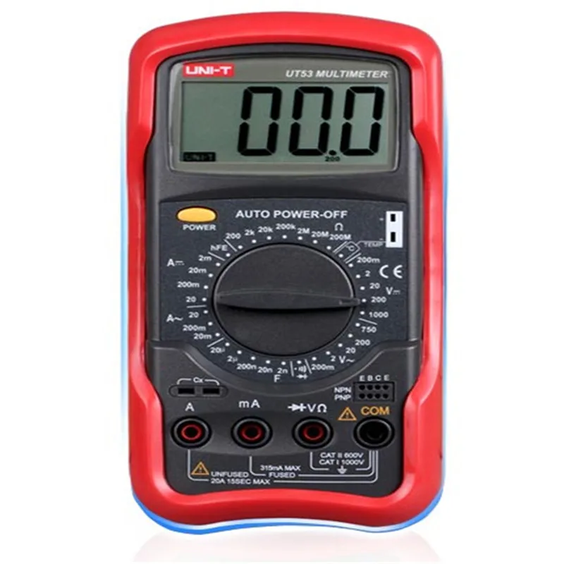 Цифровой мультиметр uni t UT55 1000 V 20A DMM AC/DC вольтметр переменного тока сопротивление