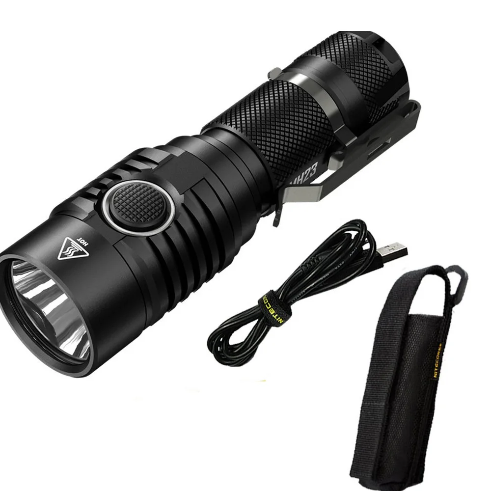 Уличный фонарик NITECORE MH23 CREE XHP35 светодиодный тактический фонарь с дальностью луча