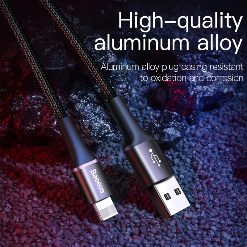 Baseus USB кабель для iPhone, зарядное устройство, быстрая зарядка данных, кабель для мобильного телефона для iPhone Xs Max Xr X 8 7 6 6S 5 5S Se iPad, провод
