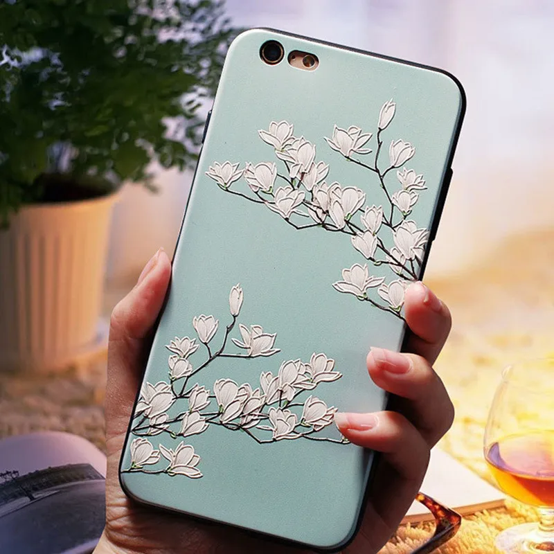 Роскошный чехол с объемными рельефными цветами для Redmi 5 plus 4X 4A Note 4/4x 5A prime мягкий
