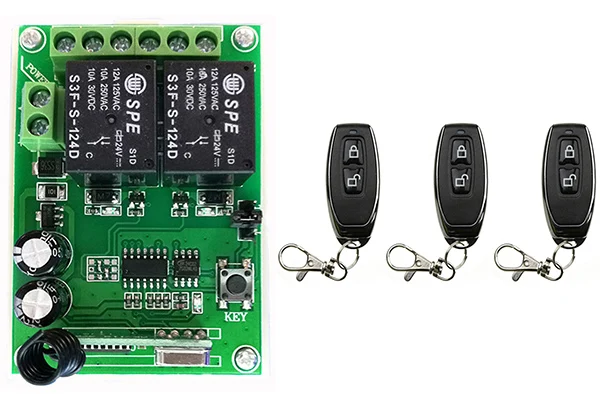 Беспроводной переключатель дистанционного управления DC24V 2CH 2Channe RF teleswitch с