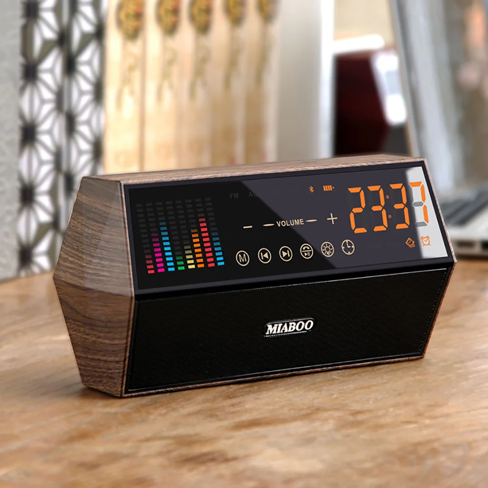 M 18F Smart Винтаж Touch Bluetooth Динамик часы и красочные Музыка спектр светодиодный
