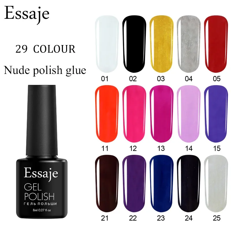 Essaje 1 шт. ногтей Гель лак для выдерживает гель светодио дный УФ 8 мл стойкие Лаки