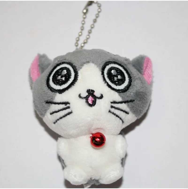 E 5cm Kawaii серый сидя 9 см кошка плюшевые мягкие игрушки, букет подарок мягкая плюшевая кошка кукла, брелок с котом плюшевая игрушка цветок кошка кукла подарок - Цвет: E 5cm