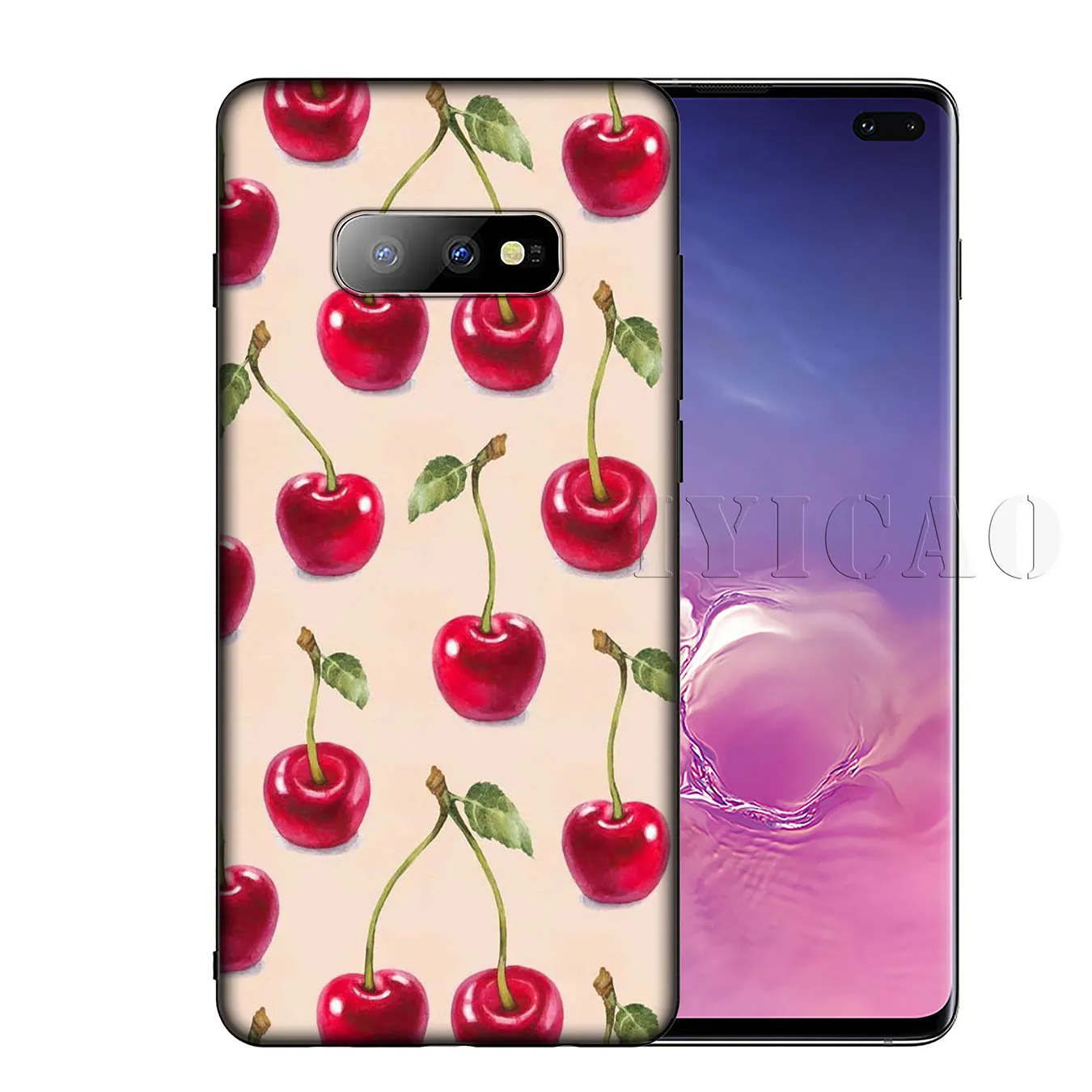 IYICAO Вишневый летний Мягкий силиконовый чехол для телефона Samsung Galaxy S20 Ultra S10 Lite S9 S8