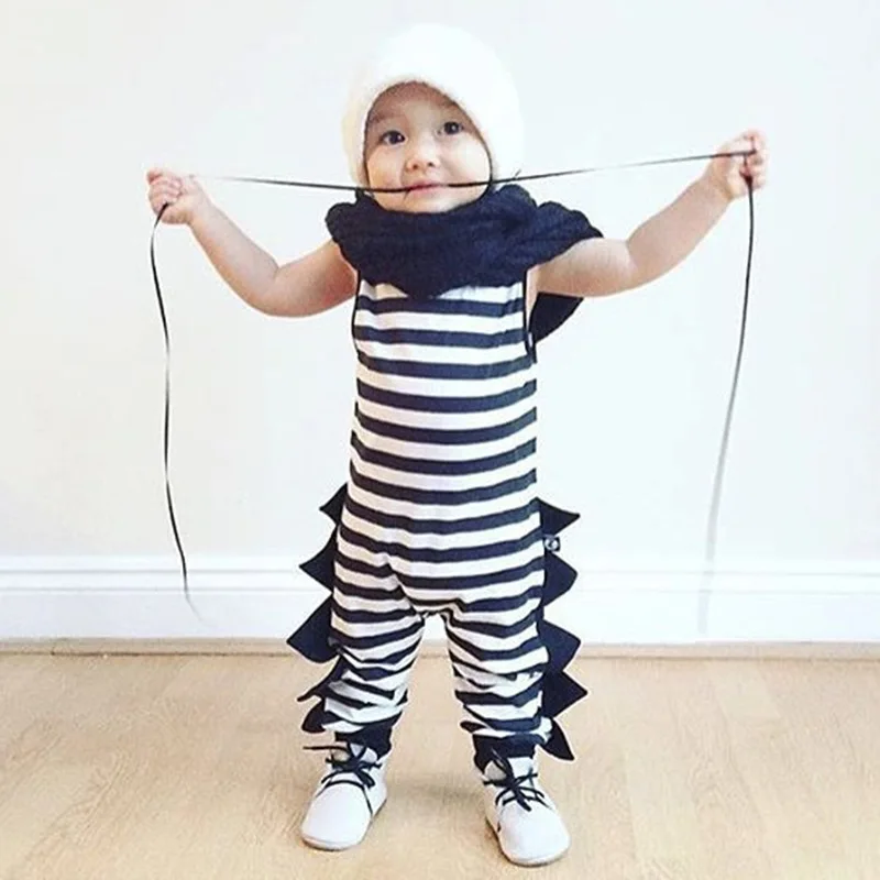 

Baby Boy Girl Summer Overalls Cartoon Dinosaur Stripe Toddler Kids Baby Girls Infant Rompers Jumpsuit Harem Pants Trousers