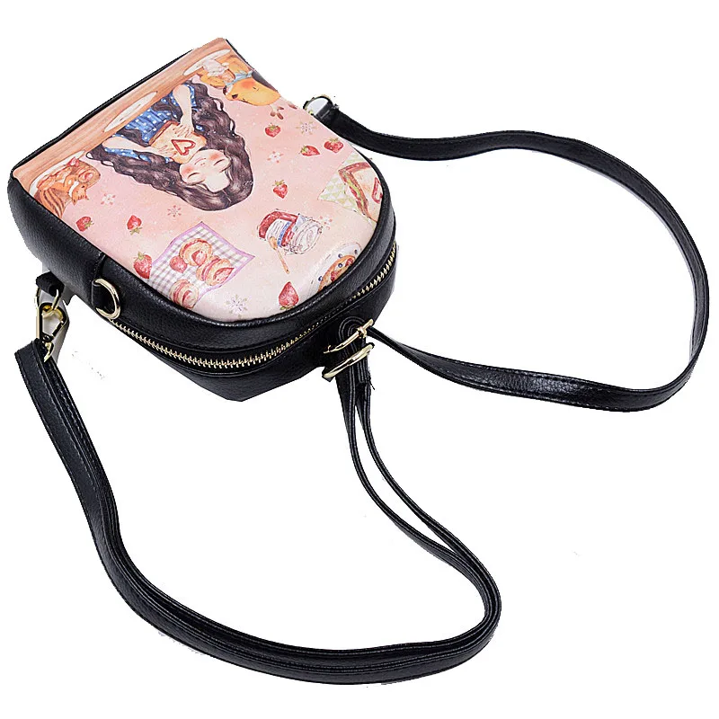 Дизайнерский портативный мини-рюкзак с рисунком для девочек высококачественные