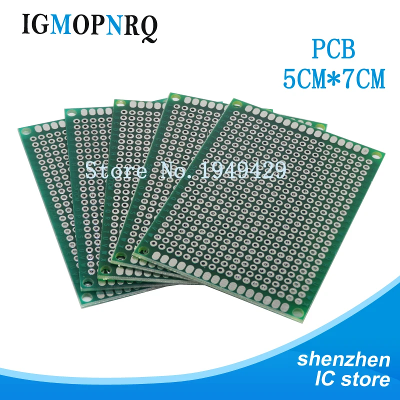 10 штук высокого качества! Двухсторонний Прототип PCB diy универсальная печатная плата 5x7 см