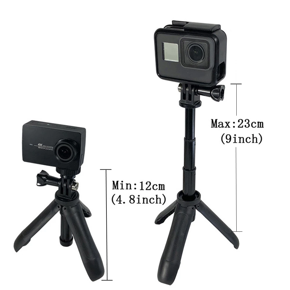 

Portable tripod selfie stick desktop bracket +Hidden Built-in Monopod Tripod Combo For Xiaomi Yi 4K Sony Gopro Hero 5 6 7 Shorty