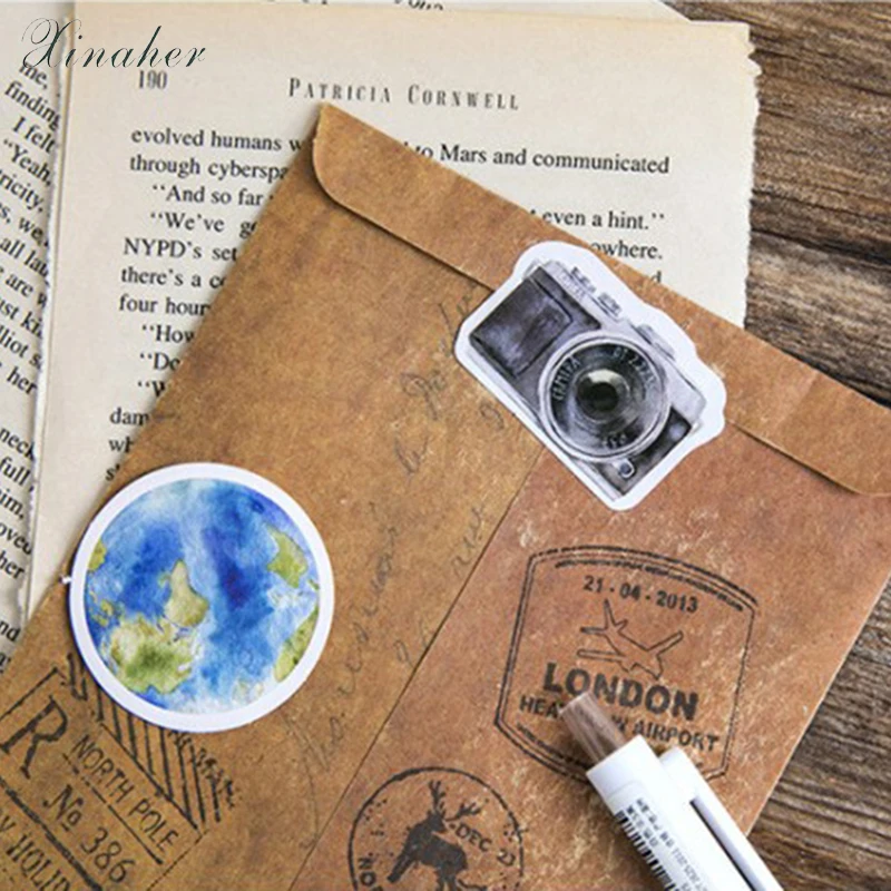 XINAHER 45 pcs/box Gift of life Creative mini paper sticker package DIY diary decoration album scrapbooking | Дом и сад