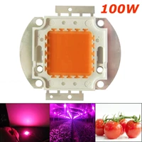 Jiguoor High Power LED Chip Full Spectrum Grow Light Lamp 100W 380nm - 840nm COB Beads for Indoor Plant Growth 1PCS