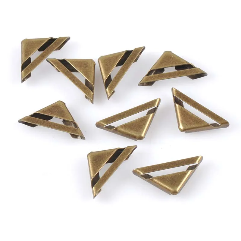 50 шт., металлические бронзовые папки для альбомов, 17x17x3 мм