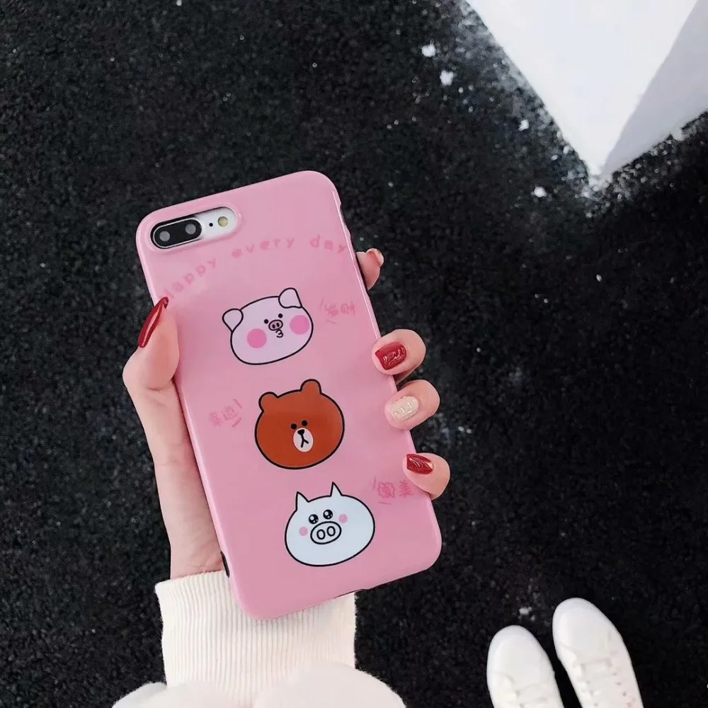 Для iPhone 6 6S 7 8 плюс XR чехол для телефона 3D Роскошные Носки с рисунком медведя из