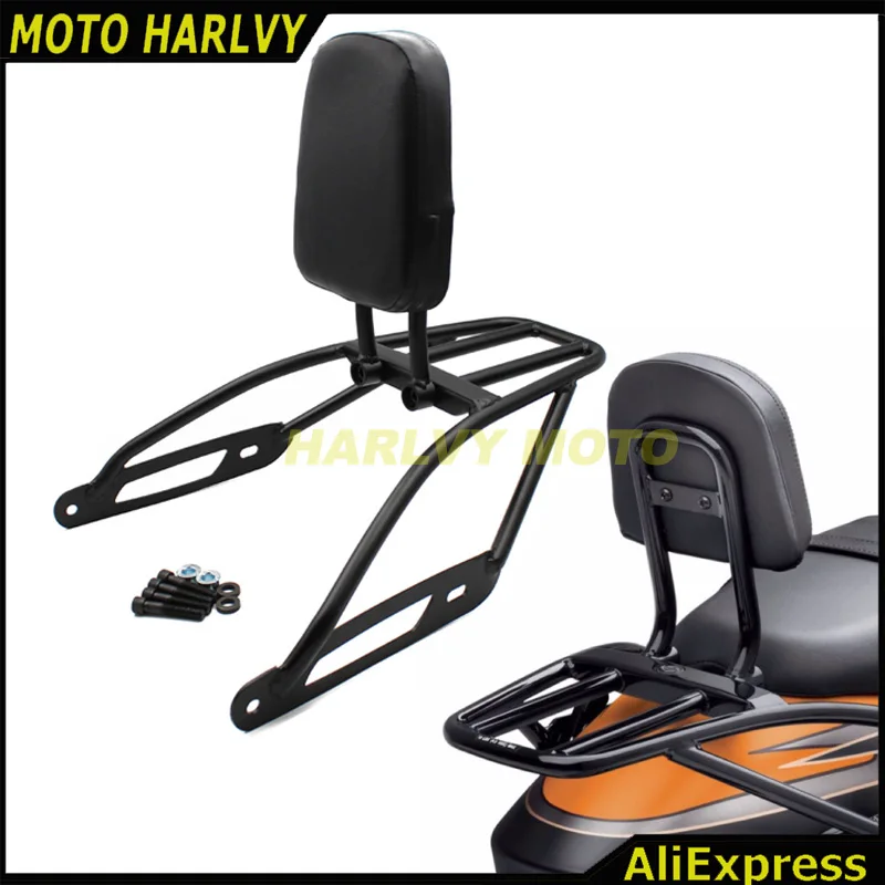 Черный держатель для багажа со спинкой Harley Street 500 XG500 750 XG750| |