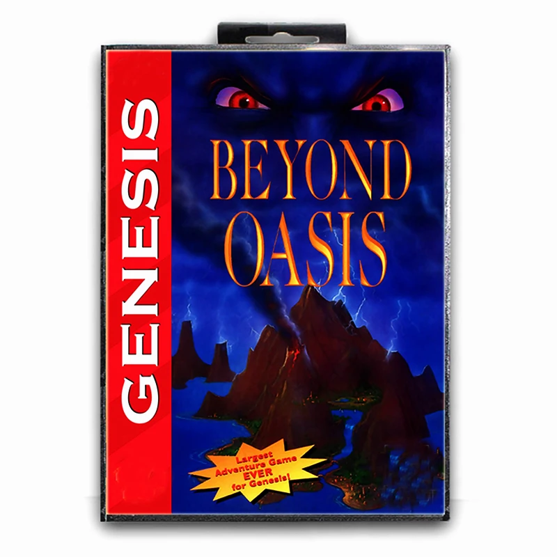 Beyond Oasis с коробкой для 16-битной игровой карты Sega MD Mega Drive видеоконсоли Genesis |
