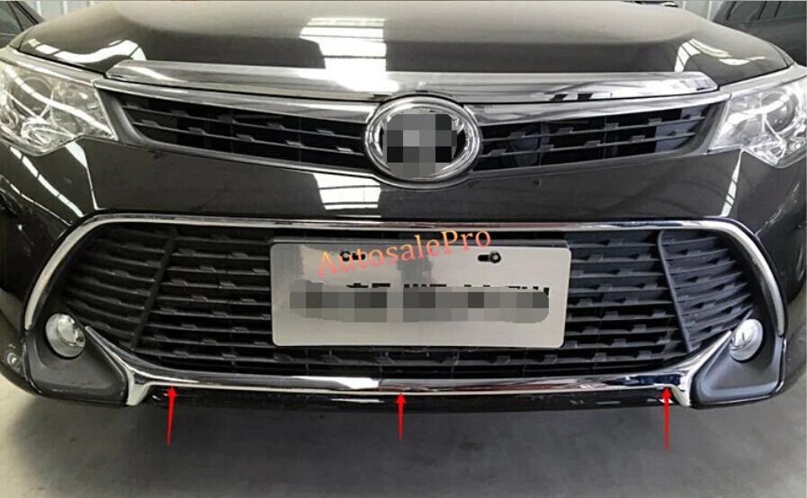 Для Toyota Camry Sport 2015 Хромированная передняя решетка Нижний Бампер защитная полоса