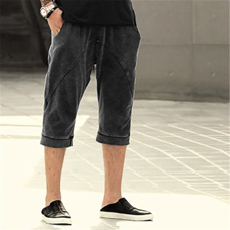 Джоггеры мужские брюки в стиле ретро эффект потертости повседневные штаны до