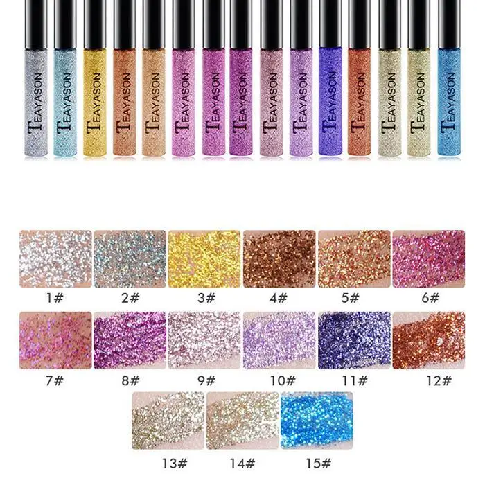 New Glitter Eyeshadow Makeup 4 Color Waterproof Shimmer and Shine Gold Silver Luminous Pigments Liquid Eye Shadow Stick |
