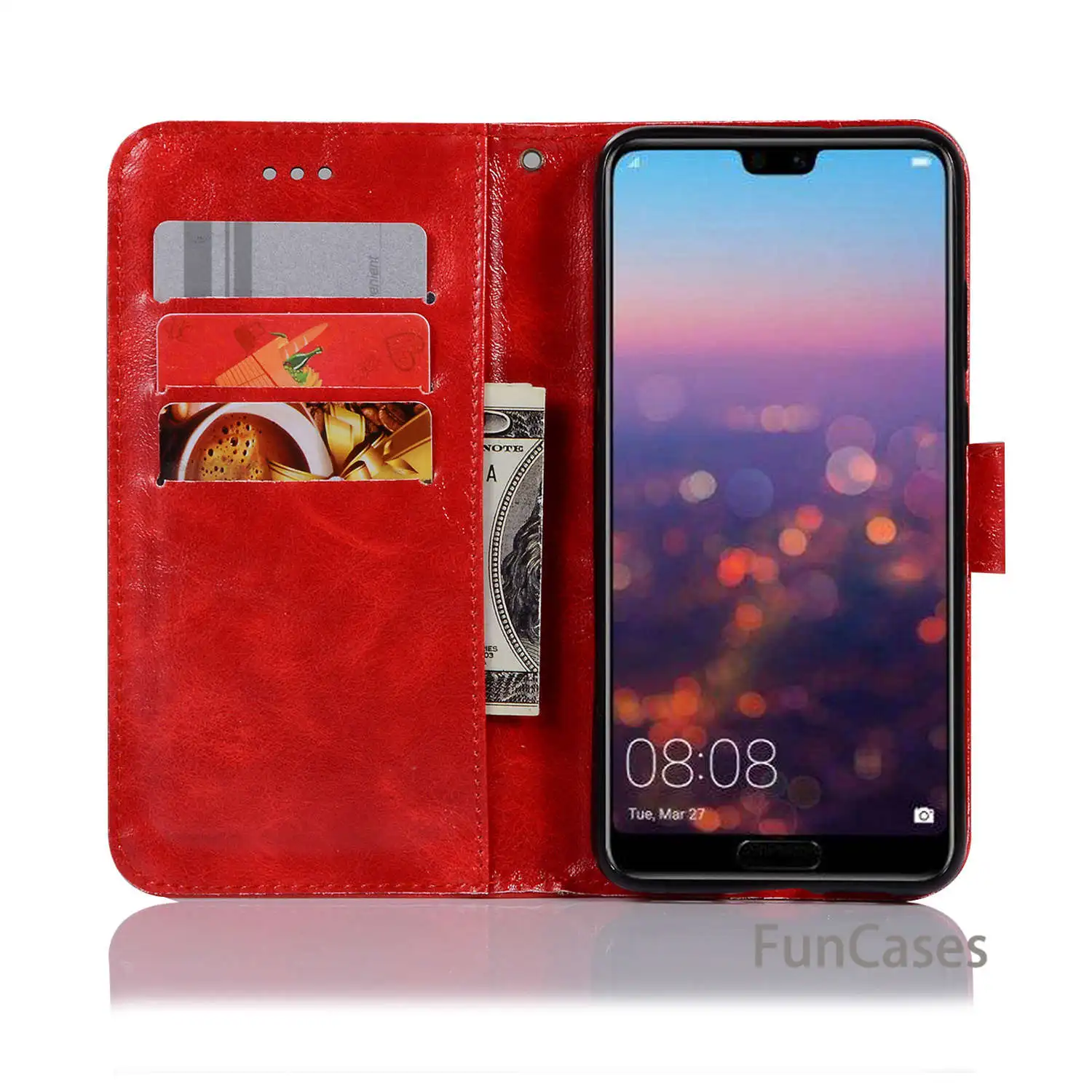 Кожаный чехол для Huawei Ascend P20 PU 5 2 дюйма + подставка держатель карт Huawai Huwawei |
