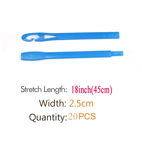 20pcs45cm Новинка, 20 шт./40 шт., мягкие бигуди для волос, бигуди для завивки волос, бигуди для самостоятельной сборки, инструмент для укладки, пластиковые щипцы для завивки волос - Цвет: 20pcs45cm
