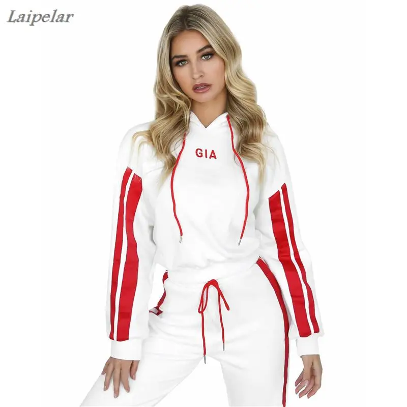 Новинка Модный женский спортивный костюм из 2 предметов женские комплекты Laipelar с