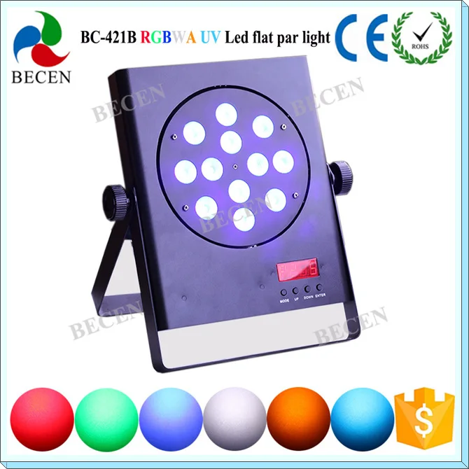 BECEN 1 10 шт. 12X18w rgbwa uv 6in1 светодиодный плоский par прожектор для сцены dj освещение|rgbwa