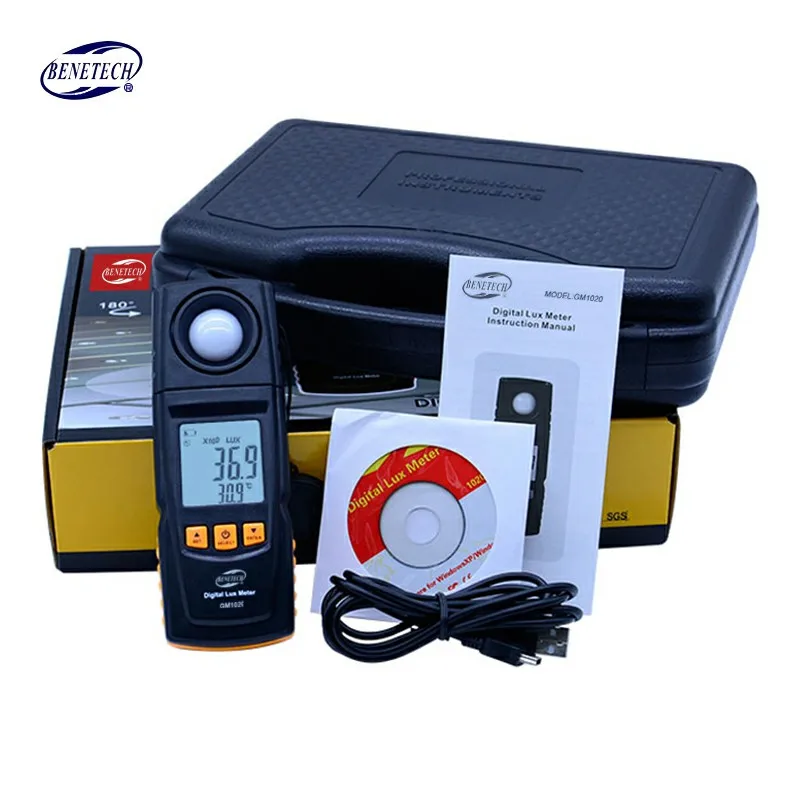 GM1020 цифровой Люкс метр Высокоточный Цифровой Измеритель света USB разъем с ЖК