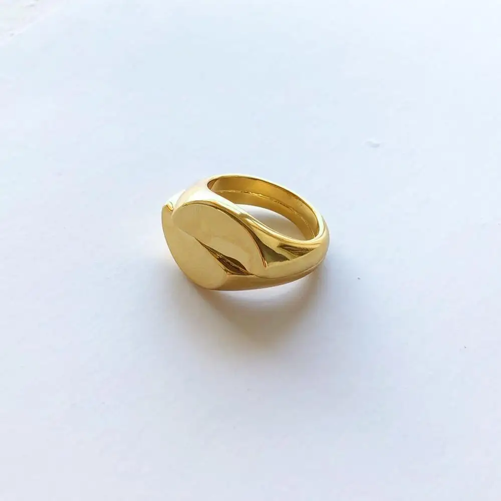 Медное кольцо с холодным металлическим ветром белыми и золотыми вставками 2