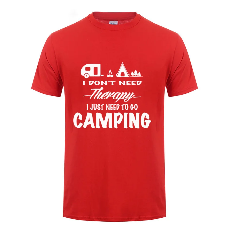 Мне не нужна терапия мне футболка для кемпинга Camper Life Camp S Happy Забавный