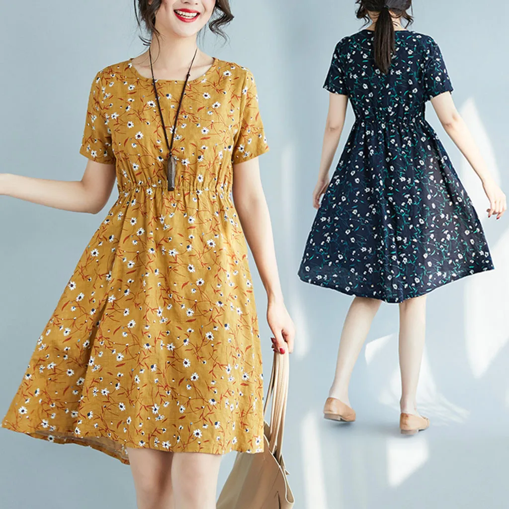 Женская одежда 2019 летнее платье новинка женское Свободное длинное хлопковое с