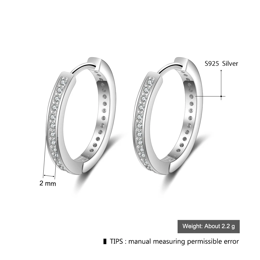 Женские круглые серьги кольца из серебра 925 пробы с фианитом|hoop earrings|earrings forearrings for