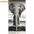 CHENISTORY DIY картина по номерам в рамке слон, Современная Настенная живопись на холсте, большой размер 60x120 см для художественного оформления гостиной