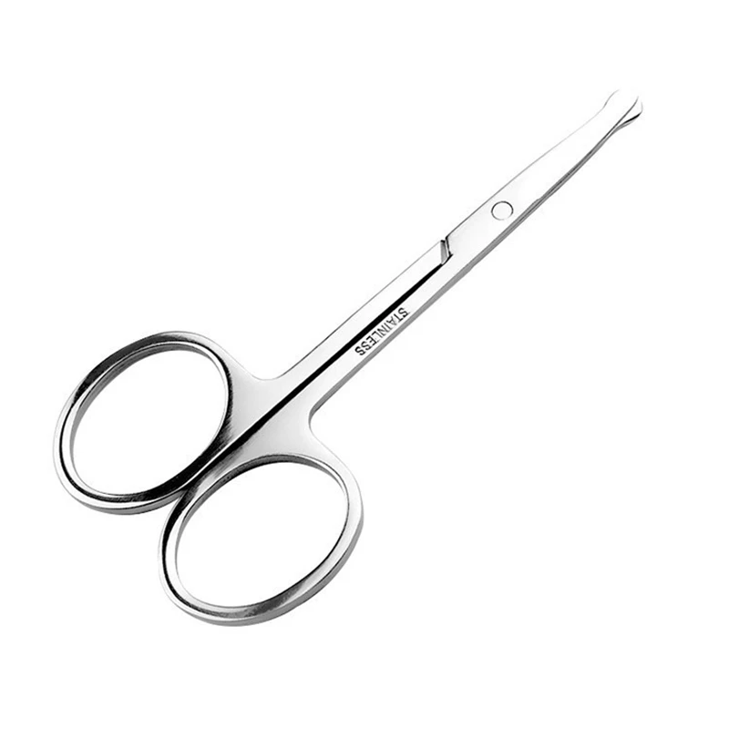 Круглые безопасные ножницы из нержавеющей стали для макияжа бровей триммер